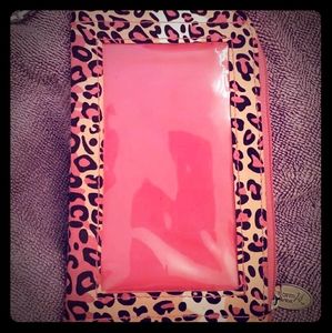 Pink leopard phone case bag